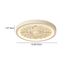 Modern Minimalist LED Flush Mount Ceiling Light Iron Resin Acrylic