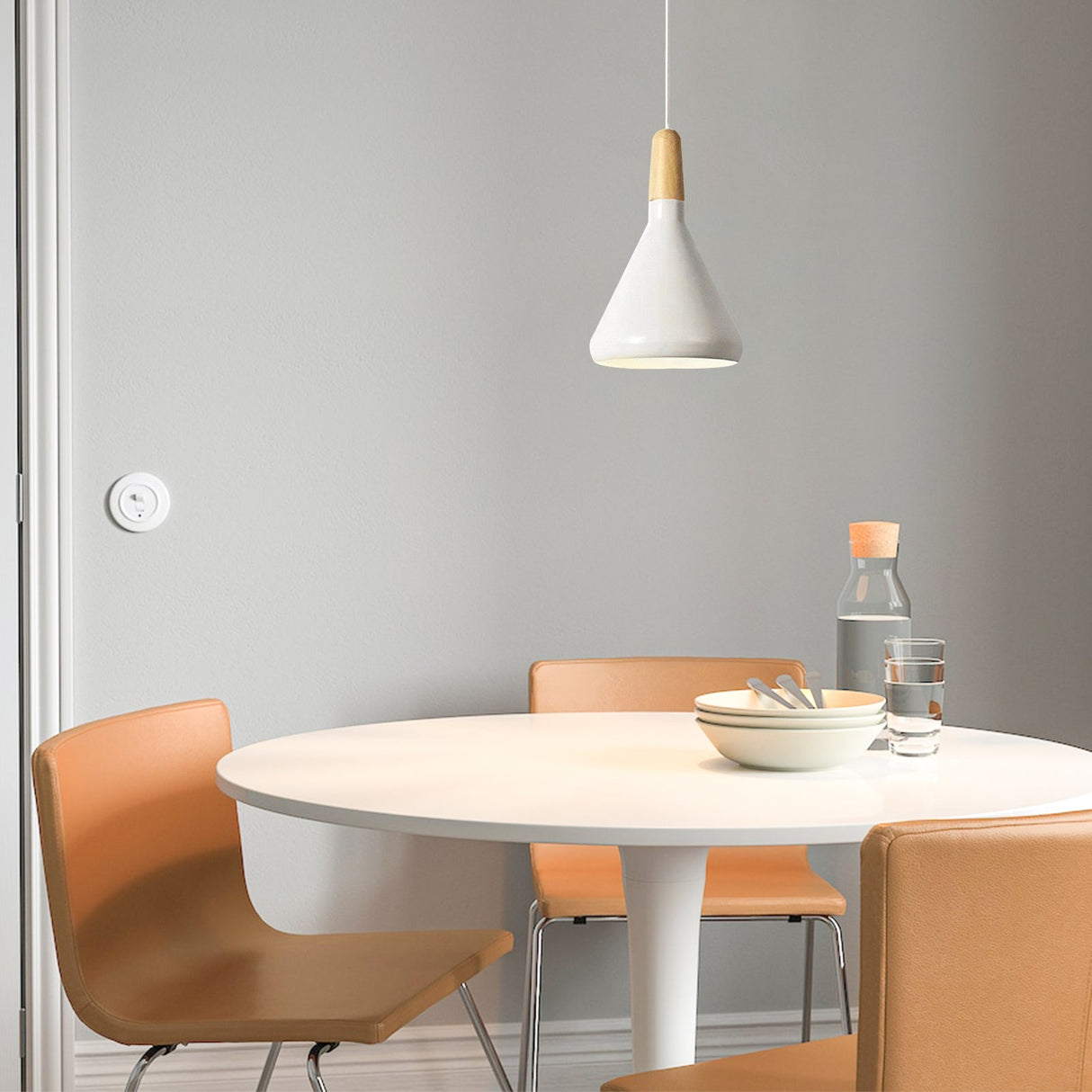 Lampsmodern-UK Nordic Macaron Solid-Wood Pendant Light E26/E27 Modern