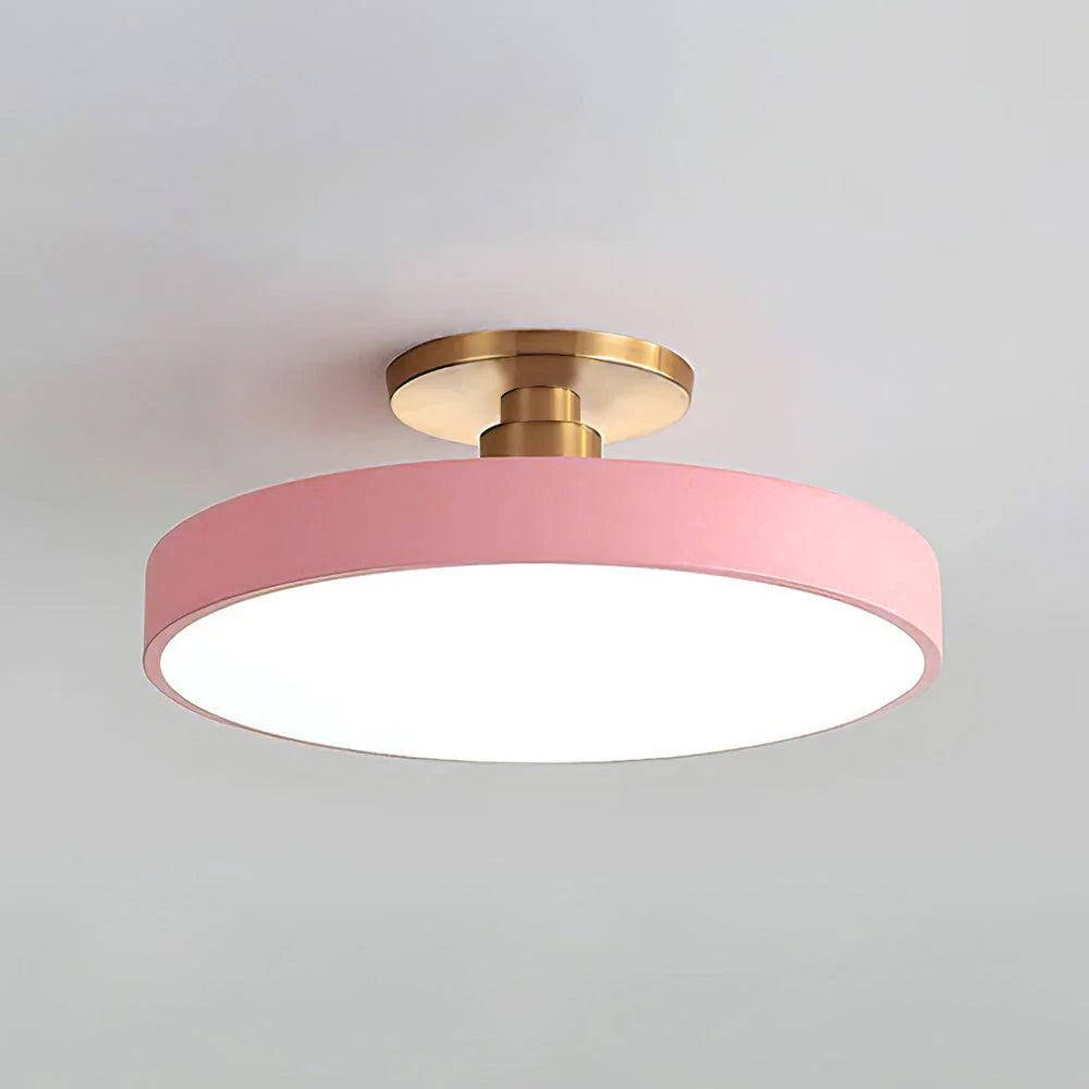Lampsmodern-UK Circular LED Semi-Flush Ceiling Light 12in Acrylic
