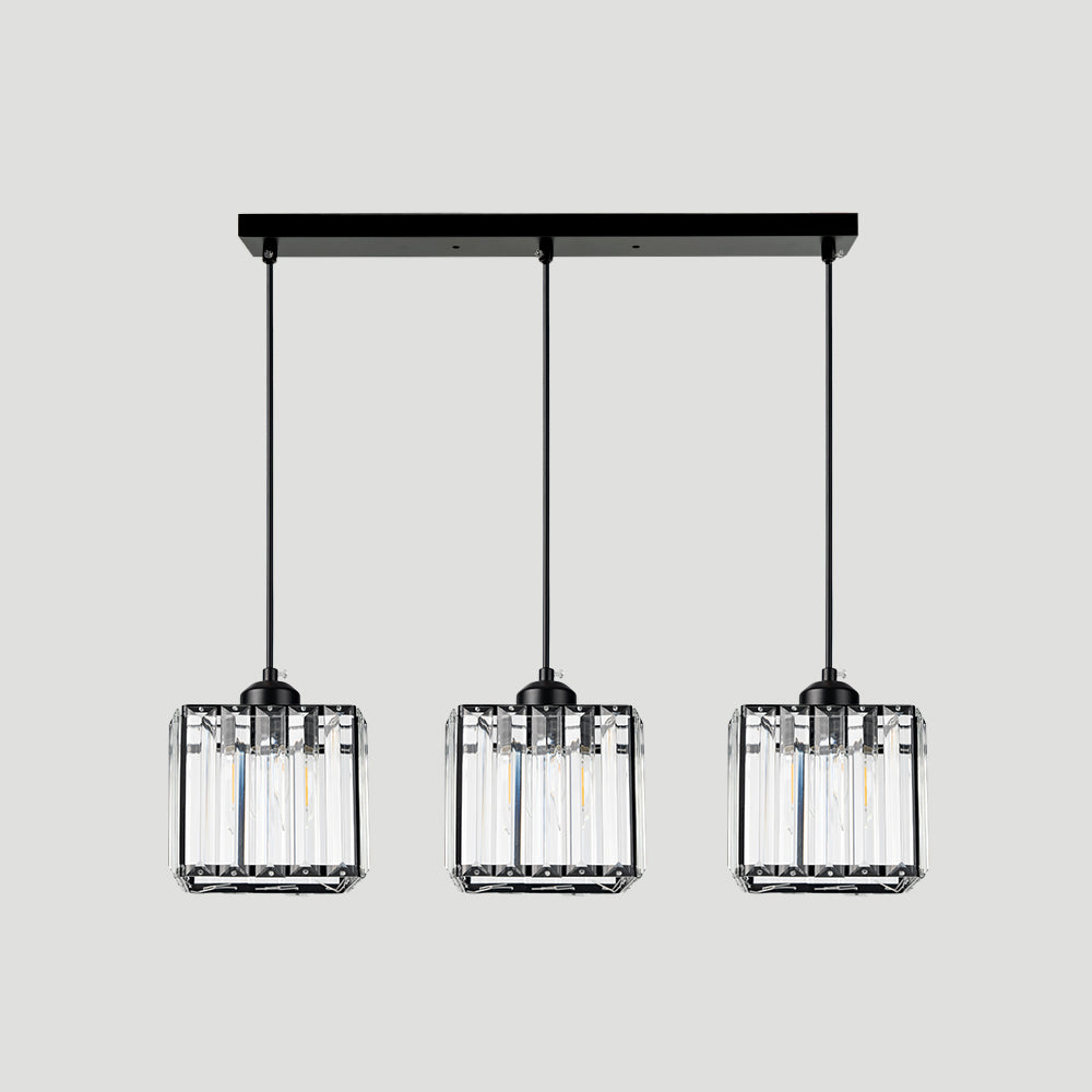 Lampsmodern-UK Multi-Head Glass Pendant Light Black for Kitchen