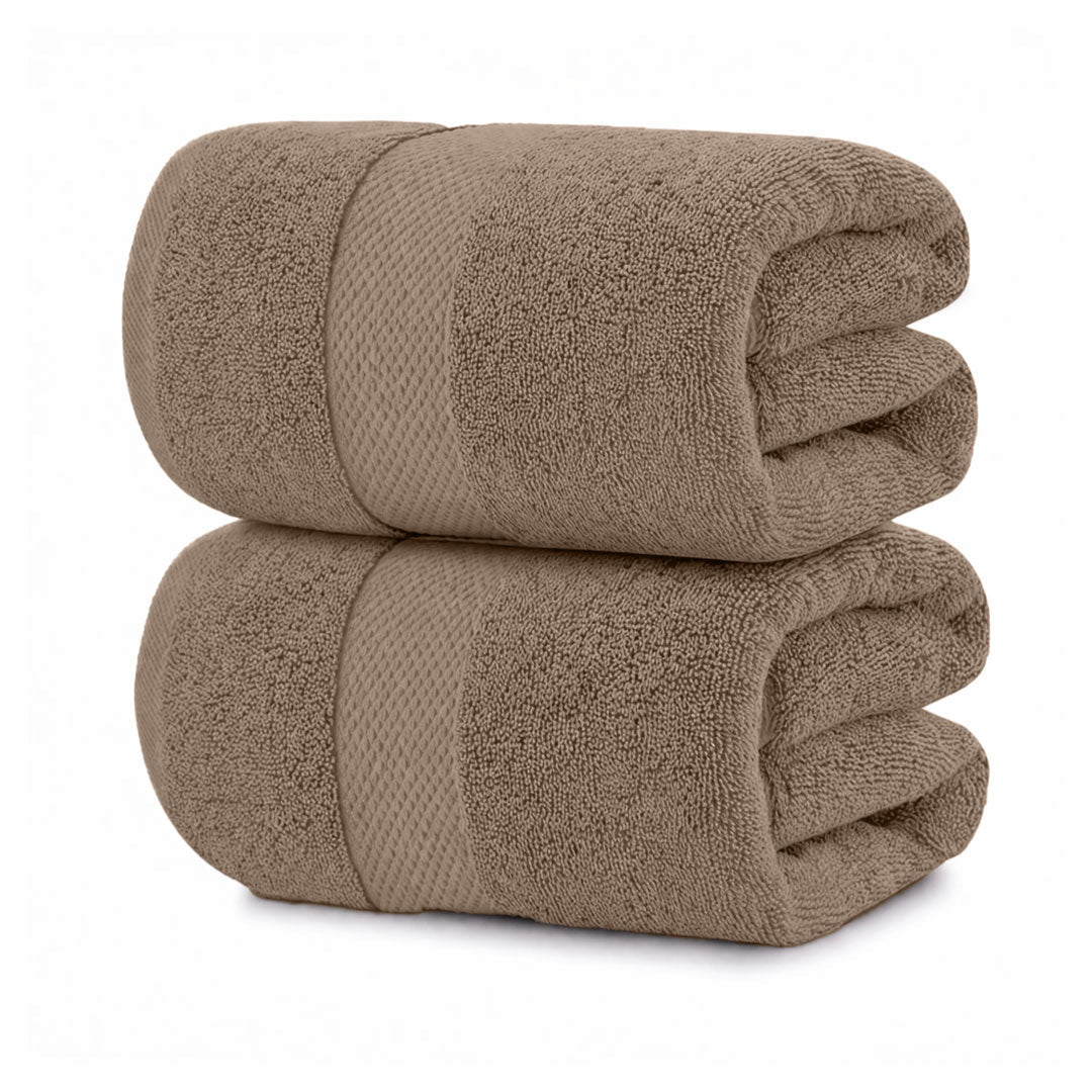 2 - Pack Jumbo Bath Towels, Extra Large 35 x 70 Inch - Towels - Hurbane Home