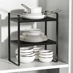 2 Tier Countertop Kitchen Shelf - Space Saving Organizer for Smart Storage - Kitchen Countertop Shelf - Hurbane Home