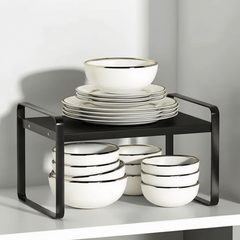 2 Tier Countertop Kitchen Shelf - Space Saving Organizer for Smart Storage - Kitchen Countertop Shelf - Hurbane Home