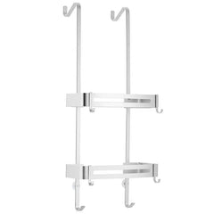 2 Tier Hanging Shower Caddy for Organized Rustproof Bathroom Storage - Metal Shower Caddy Hanging - Hurbane Home