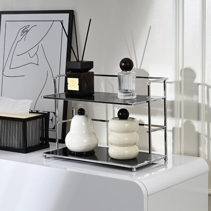2 Tier Organizer - Multifunctional Household Kitchen Shelf with Double Layers - Hurbane Home