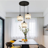 Lampsmodern-UK Multi-Head Glass Pendant Light Black for Kitchen