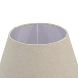 Incia Urn Grey-Washed Wooden Table Lamp with Linen Shade