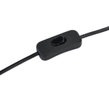 Incia Fluted Grey-Washed Wooden Table Lamp with Linen Shade