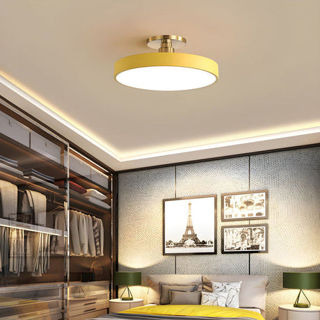 Lampsmodern-UK Circular LED Semi-Flush Ceiling Light 12in Acrylic