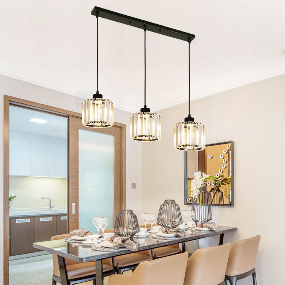Lampsmodern-UK Multi-Head Glass Pendant Light Black for Kitchen
