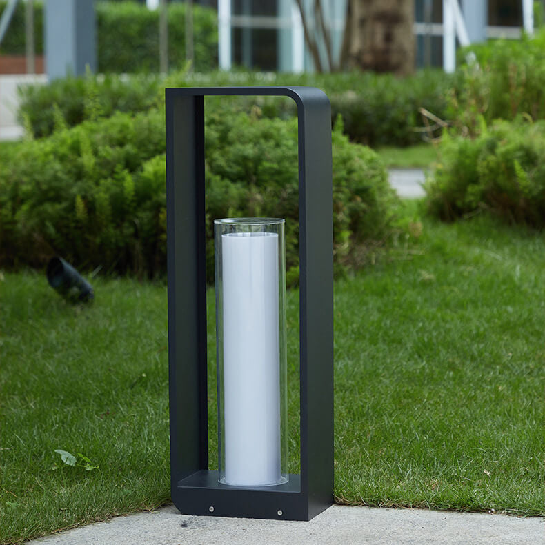 Modern Minimalist Landscape Lawn Light Stainless Steel Acrylic Square LED