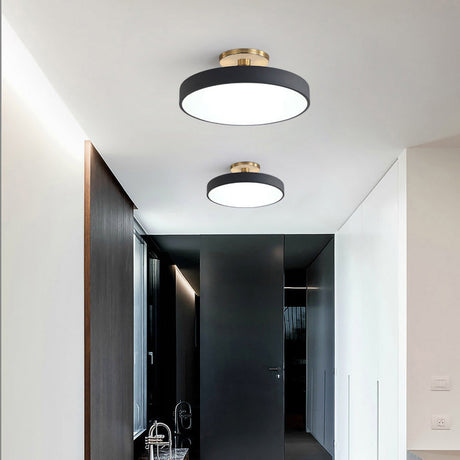 Lampsmodern-UK Circular LED Semi-Flush Ceiling Light 12in Acrylic