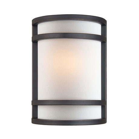 Minka Lavery Vertical Wall Sconce French Scavo Glass Bronze