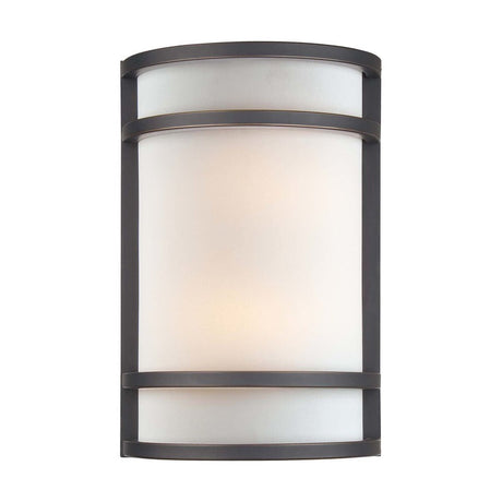 Minka Lavery Vertical Wall Sconce French Scavo Glass Bronze