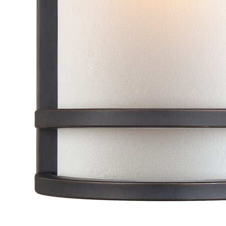 Minka Lavery Vertical Wall Sconce French Scavo Glass Bronze