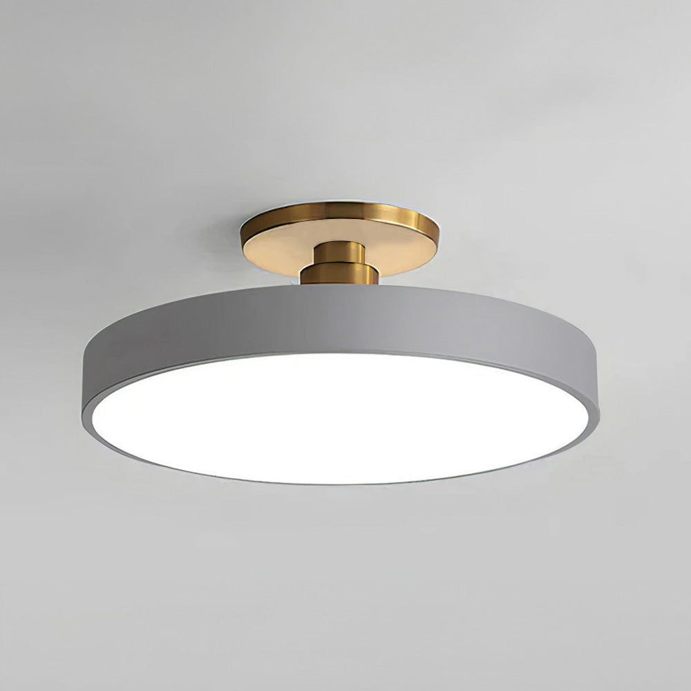 Lampsmodern-UK Circular LED Semi-Flush Ceiling Light 12in Acrylic