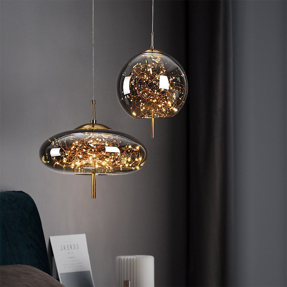 Lampsmodern-UK Nordic Luxury LED Glass Pendant Light