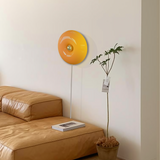 Round Glass Dimmable Wall Lamp Modern Donut LED Sconce