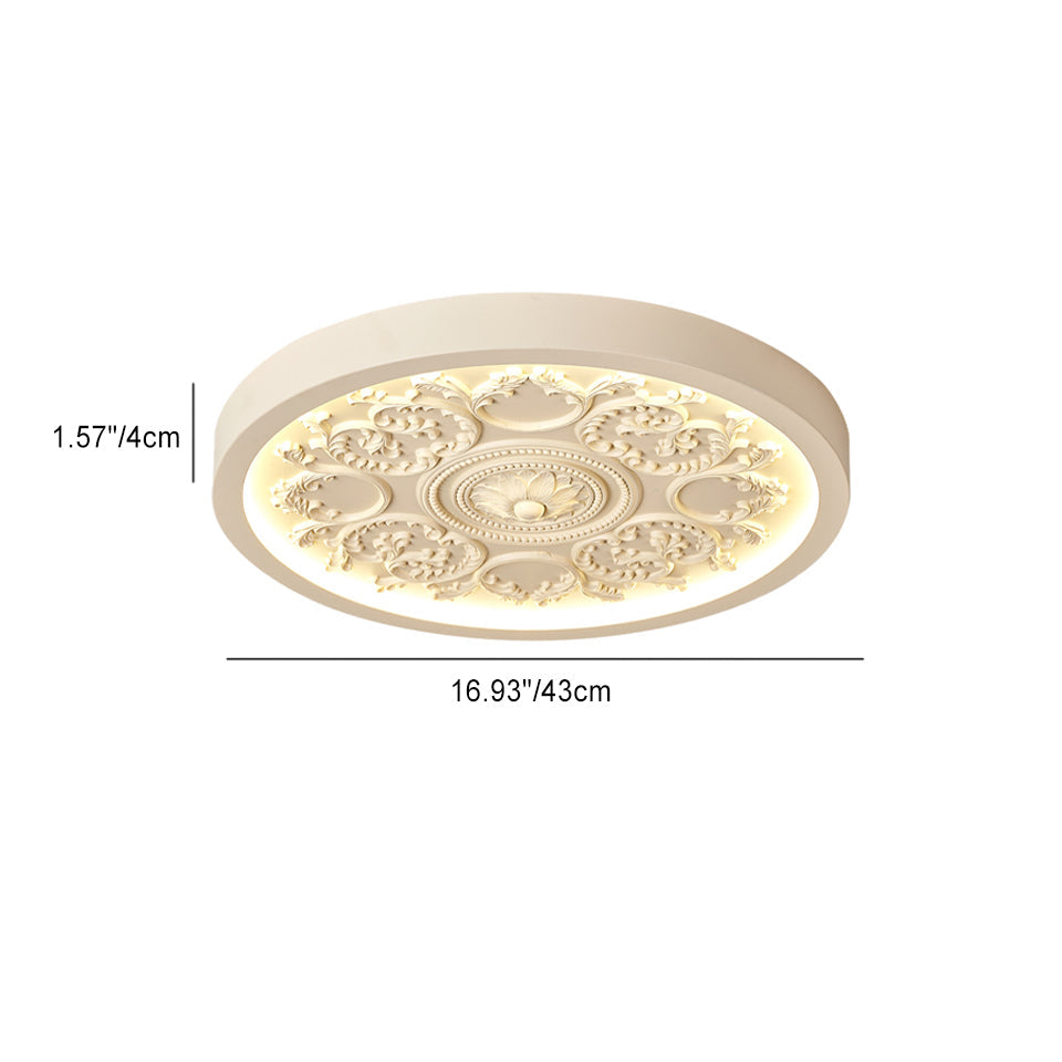Modern Minimalist LED Flush Mount Ceiling Light Iron Resin Acrylic