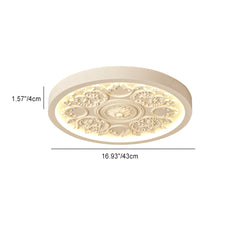 Modern Minimalist LED Flush Mount Ceiling Light Iron Resin Acrylic