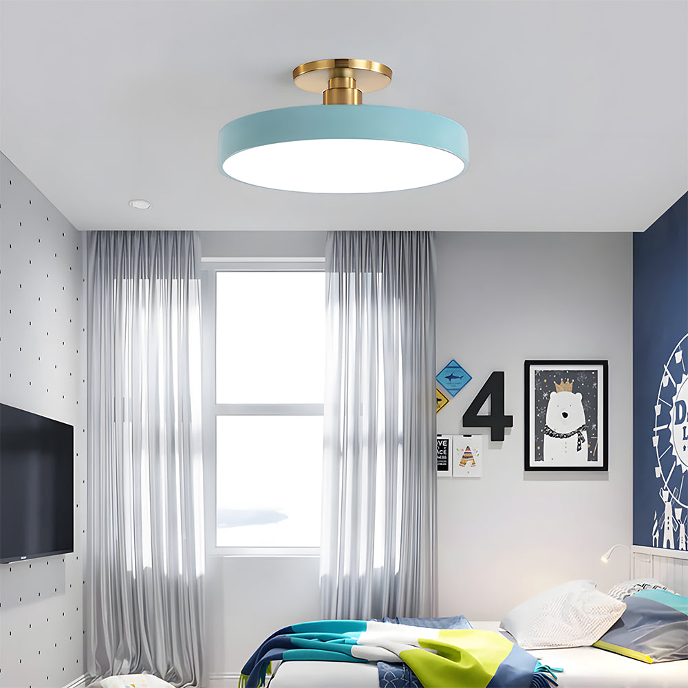 Lampsmodern-UK Circular LED Semi-Flush Ceiling Light 12in Acrylic