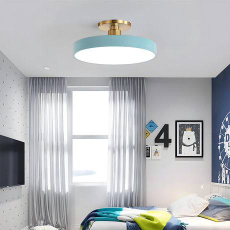 Lampsmodern-UK Circular LED Semi-Flush Ceiling Light 12in Acrylic