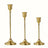 3 piece candle holder gold
