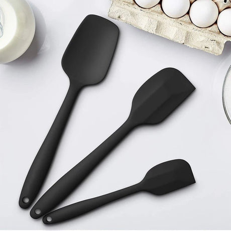 3 Piece Silicone Spatula Set – Nonstick Heat Resistant Baking Tools - Silicone Spatula - Hurbane Home