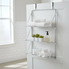 3 - Tier Over Door Towel Drying Rack - Space - Saving Stainless Steel Hanger - folding drying rack - Hurbane Home