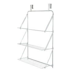 3 - Tier Over Door Towel Drying Rack - Space - Saving Stainless Steel Hanger - folding drying rack - Hurbane Home