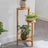 3 Tier Plant Stand – Bamboo Corner Display for Indoor Outdoor Spaces - Hurbane Home