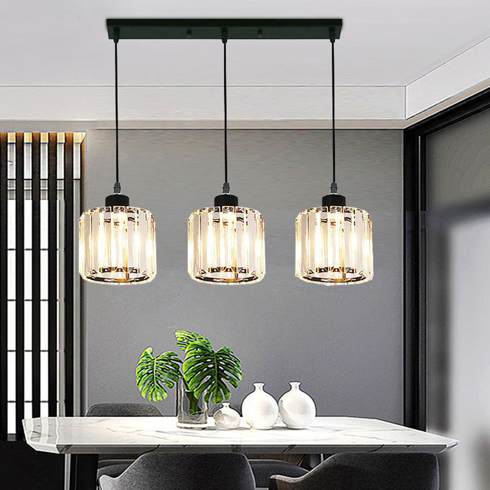Lampsmodern-UK Multi-Head Glass Pendant Light Black for Kitchen