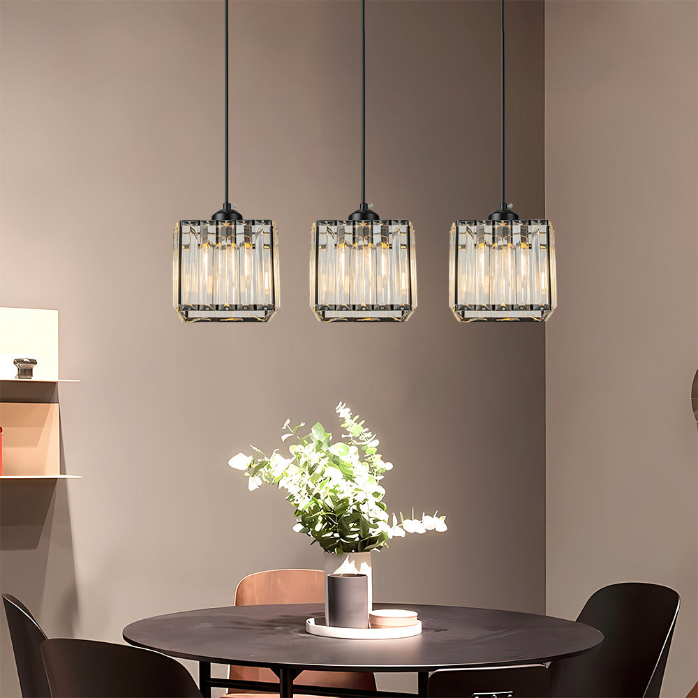 Lampsmodern-UK Multi-Head Glass Pendant Light Black for Kitchen