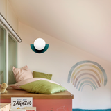 Linus Minimalist Colorful Glass Globe Wall Light Modern Sconce