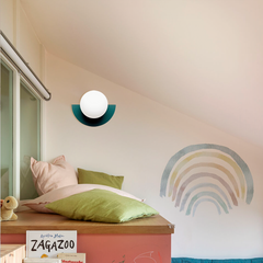 Linus Minimalist Colorful Glass Globe Wall Light Modern Sconce