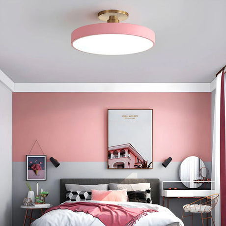 Lampsmodern-UK Circular LED Semi-Flush Ceiling Light 12in Acrylic