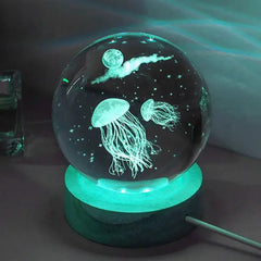 3D Jellyfish Lamp Night Light - Mesmerizing Ambient Decor with Realistic Motion - Jellyfish Lava Lamp - Hurbane Home