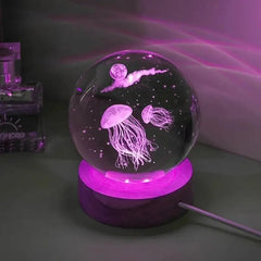 3D Jellyfish Lamp Night Light - Mesmerizing Ambient Decor with Realistic Motion - Jellyfish Lava Lamp - Hurbane Home