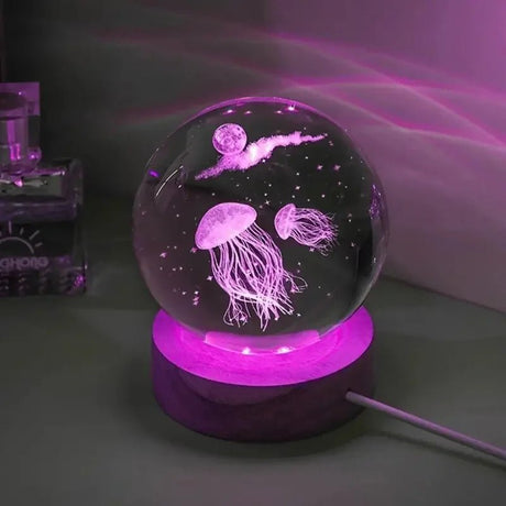 3D Jellyfish Lamp Night Light - Mesmerizing Ambient Decor with Realistic Motion - Jellyfish Lava Lamp - Hurbane Home