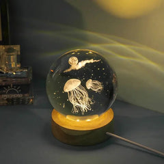 3D Jellyfish Lamp Night Light - Mesmerizing Ambient Decor with Realistic Motion - Jellyfish Lava Lamp - Hurbane Home