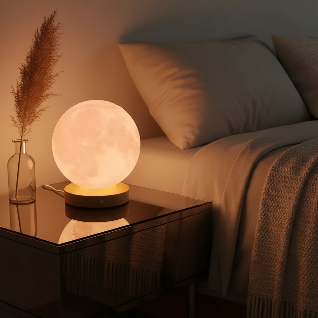 Moon lamp stand dimensions and size chart