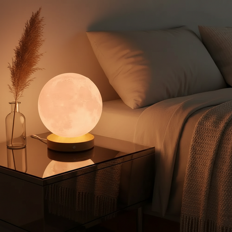 Moon lamp stand dimensions and size chart