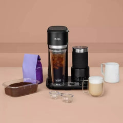 4 in 1 Coffee Maker - Versatile Iced Coffee Machine with Built - in Milk Frother - Iced Coffee Maker - Hurbane Home