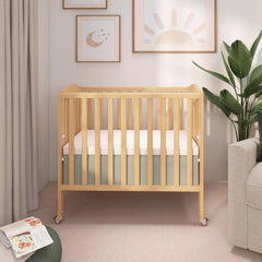 4 in 1 Convertible Wooden Baby Crib with Wheels - Compact, Portable Design - Wooden Baby Crib - Hurbane Home
