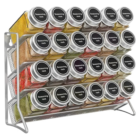 4 tier metal spice rack organizer