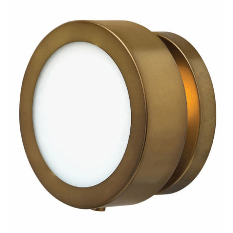Modern Etched Opal Glass Wall Sconce—Dimmable ADA-Compliant Circular Light