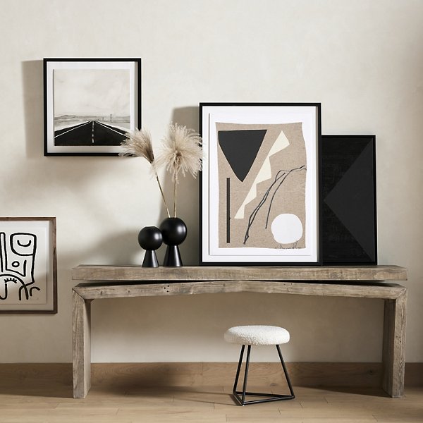 Matthes Reclaimed Pine Console Table Rustic Aged Black Pine 78