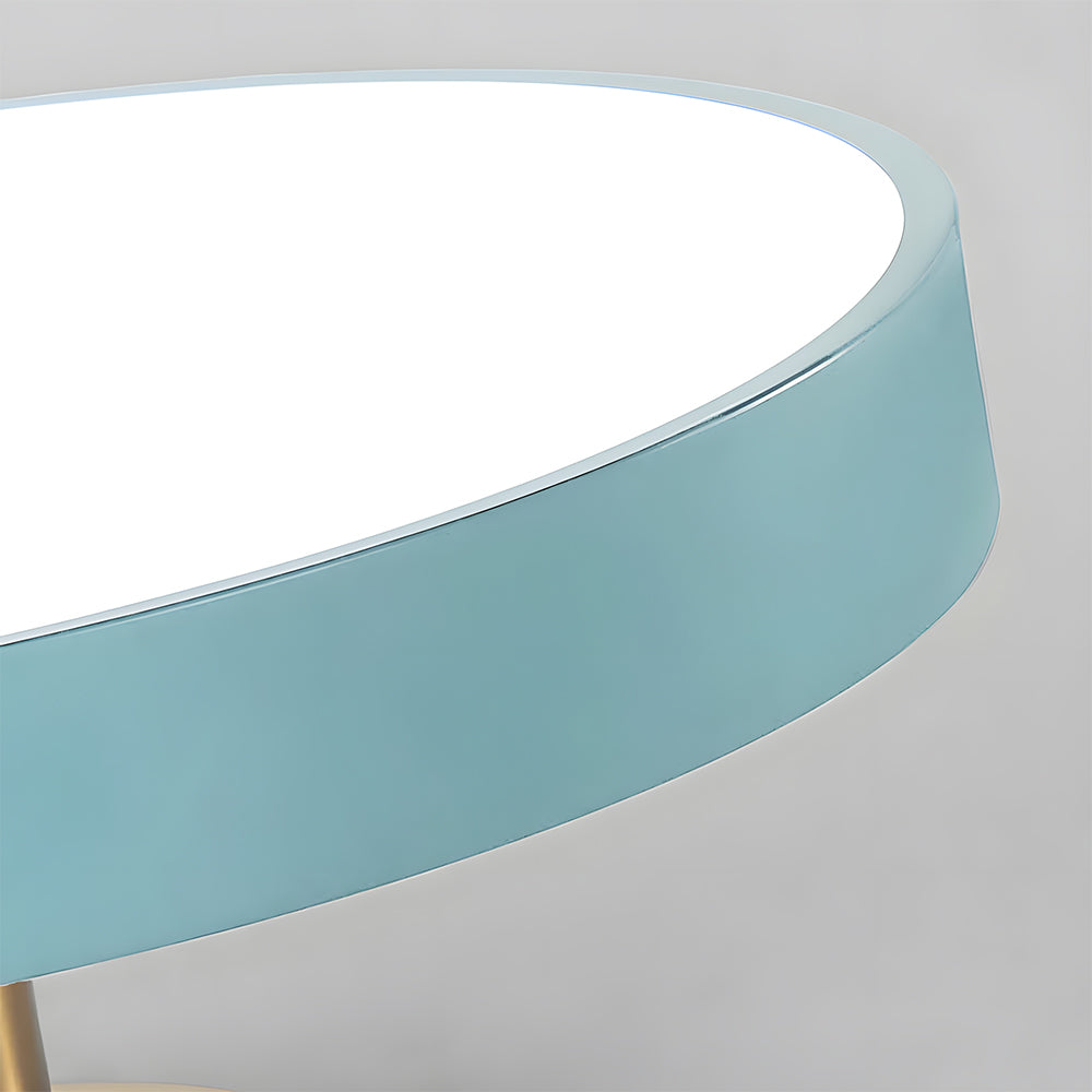 Lampsmodern-UK Circular LED Semi-Flush Ceiling Light 12in Acrylic