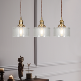 Lampsmodern-UK Vintage Cylinder Glass Pendant Light Adjustable 59 in Drop