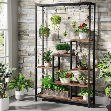 5 Tier Plant Stand - Tribesigns Indoor Ladder Shelf for Plants - Hurbane Home
